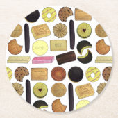 英国ビスケットショートブレッドティーの消化 ラウンドペーパーコースター (正面)