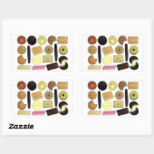 英国ビスケットショートブレッドティーの消化 長方形シール (シート)