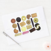 英国ビスケットショートブレッドティーの消化 長方形シール (封筒)