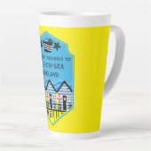 英国ビーチハットギフトと装飾 カフェラテマグ (右アングル)