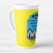 英国ビーチハットギフトと装飾 カフェラテマグ (左アングル)