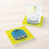 英国ビーチハットギフトと装飾 ガラスコースター (アングル)