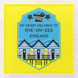 英国ビーチハットギフトと装飾 ガラスコースター