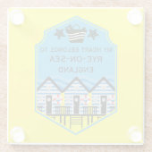 英国ビーチハットギフトと装飾 ガラスコースター (裏面)