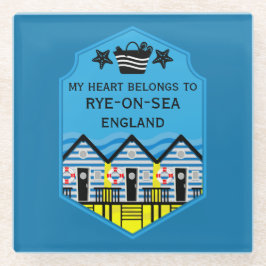 英国ビーチハットギフトと装飾 ガラスコースター