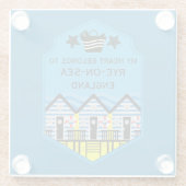 英国ビーチハットギフトと装飾 ガラスコースター (裏面)