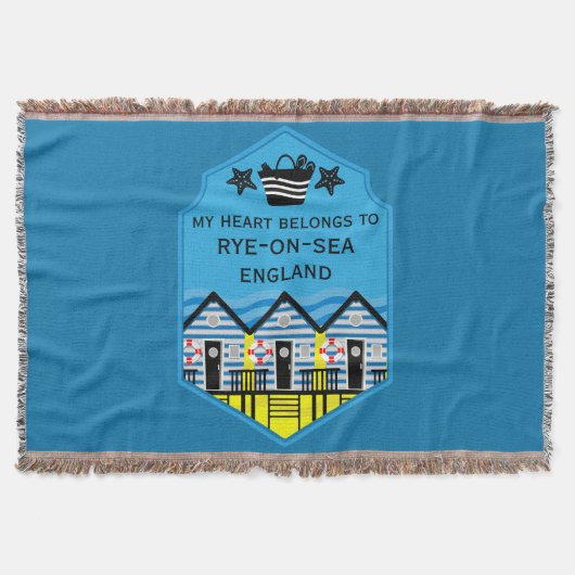 英国ビーチハットギフトと装飾 スローブランケット (正面)