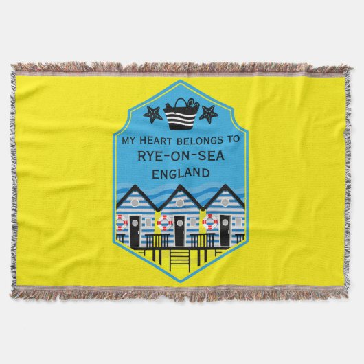 英国ビーチハットギフトと装飾 スローブランケット (正面)