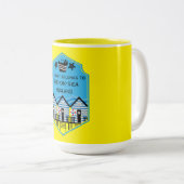 英国ビーチハットギフトと装飾 ツートーンマグカップ (正面右)