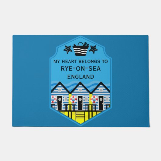 英国ビーチハットギフトと装飾 ドアマット (正面)