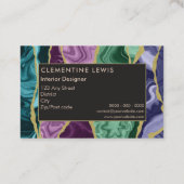 英国ピーコック水彩瑪瑙名刺 名刺 (裏面)