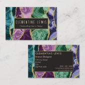 英国ピーコック水彩瑪瑙名刺 名刺 (正面/裏面)