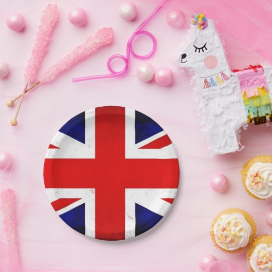 英国ファンシー国旗パーティー紙プレート ペーパープレート (パーティー)