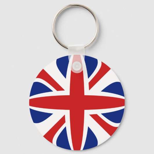 英国フィッシュアイ国旗のキーチェーン キーホルダー (正面)