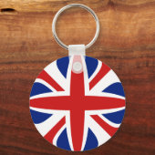 英国フィッシュアイ国旗のキーチェーン キーホルダー (正面)
