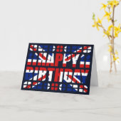 英国フラグ誕生日カード カード (黄色い花)