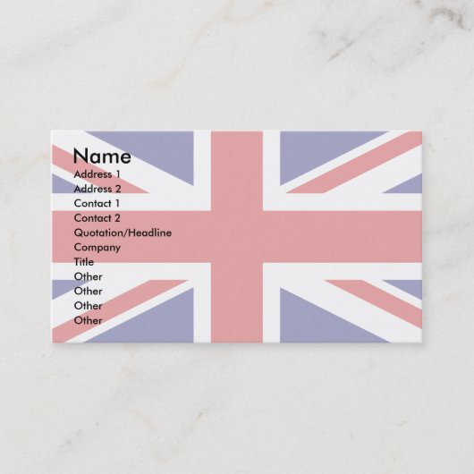 英国フラグ 名刺 (正面)