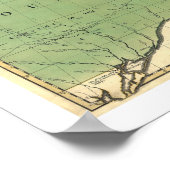 英国フランスのアメリカの地図1755 ポスター (角)