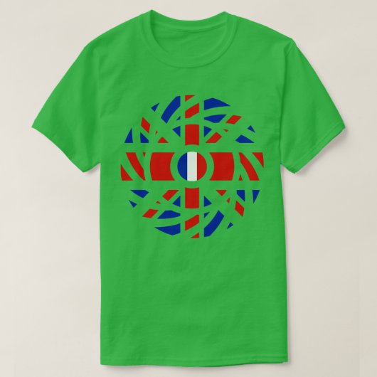 英国フランスの多国籍愛国国旗シリーズ Tシャツ (デザイン正面)