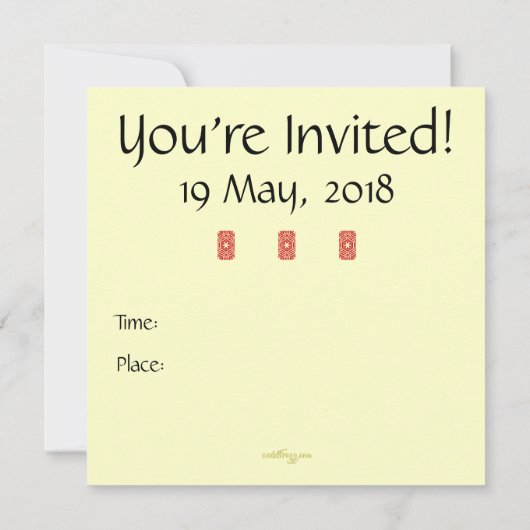 英国フラ王室のグのウォ結婚ッチパーティの招待状 招待状 (裏面)