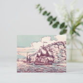 英国フリゲート艦1843 ポストカード (スタンド正面)