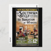 英国ブライトン、列車旅行 ポストカード (正面/裏面)