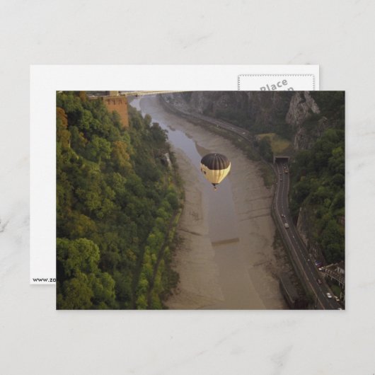 英国ブリストルのアボン峡谷の風船 ポストカード (正面/裏面)
