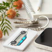 英国ブリティッシュロンドンテーマクラシックカーキーリング キーホルダー (正面右)