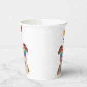 英国ブルドッグとハートバレンタインデー 紙コップ (左)