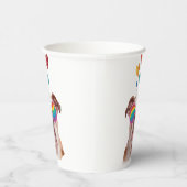 英国ブルドッグとハートバレンタインデー 紙コップ (右)