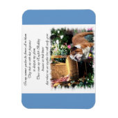 英国ブルドッグアートサマーガーデン マグネット (縦)