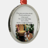 英国ブルドッグアートサマーガーデン メタルオーナメント (右)