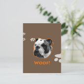 英国ブルドッグウーフ ポストカード (スタンド正面)