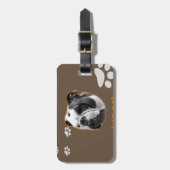 英国ブルドッグウーフ ラゲッジタグ (正面縦)