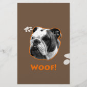 英国ブルドッグウーフ 便箋 (正面)