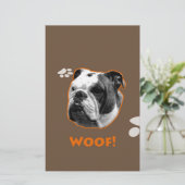 英国ブルドッグウーフ 便箋 (スタンド正面)