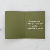 英国ブルドッグクリスマスハッピーホリデーカード! シーズンカード (内部)