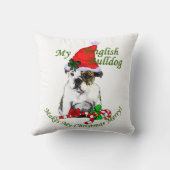 英国ブルドッグクリスマス クッション (裏面)
