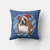 英国ブルドッグクリスマス クッション (裏面)