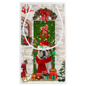 英国ブルドッグクリスマス スモールペーパーバッグ (裏面)