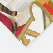 英国ブルドッグクリスマス フリースブランケット (角)