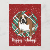 英国ブルドッグクリスマス ポストカード (正面)