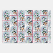 英国ブルドッグクリスマス ラッピングペーパーシート (正面2)