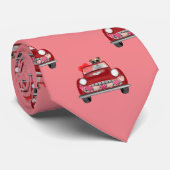 英国ブルドッグドライビングカーバレンタインデーハート ネクタイ (ロール)