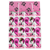 英国ブルドッグバレンタインデー ミディアムペーパーバッグ (裏面)