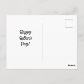 英国ブルドッグパパ父の日のグリーティングカード ポストカード (裏面)