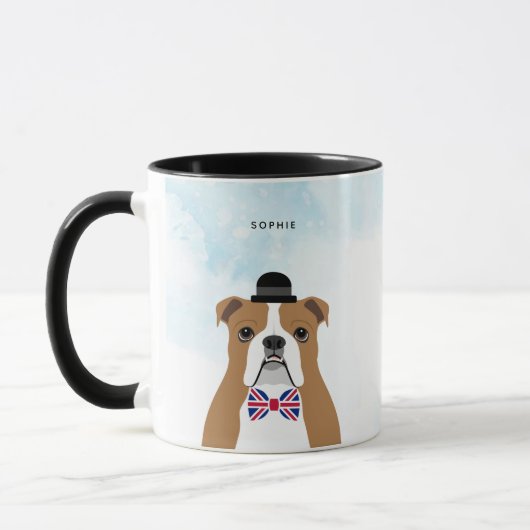 英国ブルドッグマグカップ マグカップ (左)