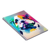 英国ブルドッグワイルド自然絵画動物 ノートブック (右側)