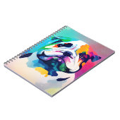 英国ブルドッグワイルド自然絵画動物 ノートブック (左側)