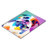 英国ブルドッグワイルド自然絵画動物 ノートブック (左側)